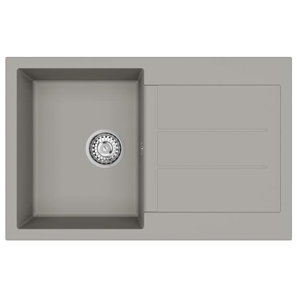 Grote foto vidaxl wasbak grijs 780 x 500 mm 80 kwarts en 20 hars huis en inrichting keukens