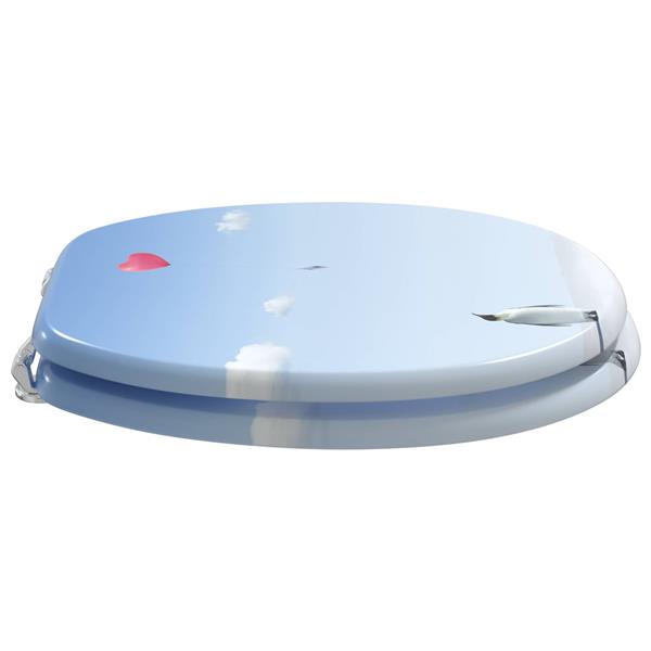 Grote foto vidaxl zachte sluit toiletbril blauw 44 x 38 cm mdf plaat doe het zelf en verbouw sanitair