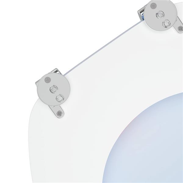 Grote foto vidaxl zachte sluit toiletbril blauw 44 x 38 cm mdf plaat doe het zelf en verbouw sanitair