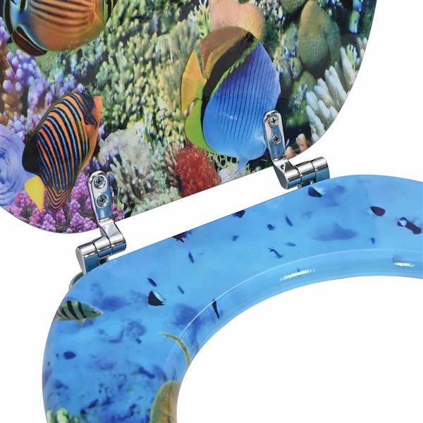 Grote foto vidaxl zachte sluit toiletbril diep zee blauw 44 x 38 cm mdf plaat doe het zelf en verbouw sanitair