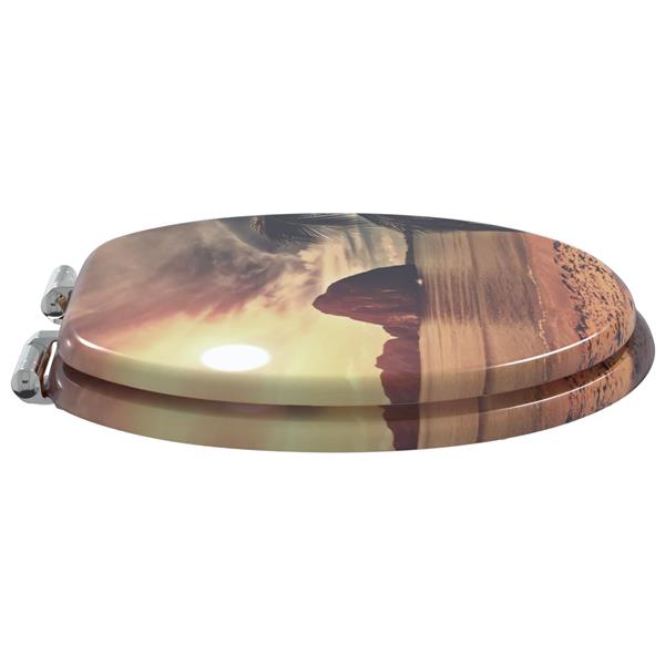 Grote foto vidaxl zachte sluit toiletbril oranje 44 x 38 cm mdf plaat doe het zelf en verbouw sanitair