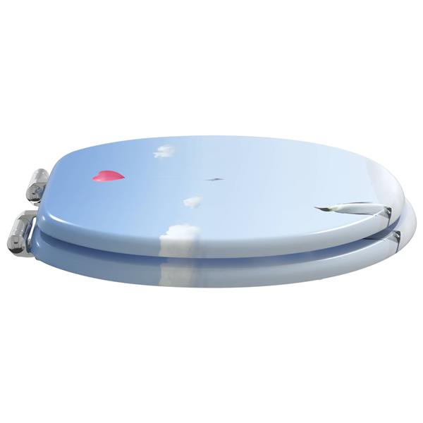 Grote foto vidaxl zachte sluit toiletbril blauw 44 x 38 cm mdf plaat doe het zelf en verbouw sanitair