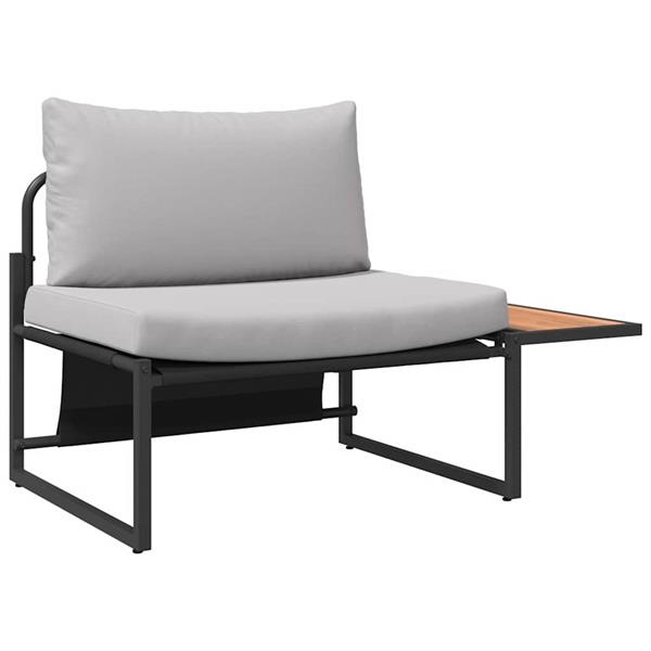 Grote foto vidaxl buiten stalen zsitjes 2 pcs lichtgrijs staal tuin en terras tuinmeubelen