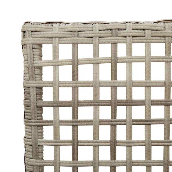 Grote foto vidaxl tuinstoel 2 pcs lichtgrijs 55 x 53 x 85 cm poly rattan tuin en terras tuinmeubelen