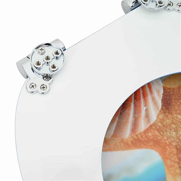 Grote foto vidaxl zachte sluit toiletbril zee schelp 44 x 38 cm mdf plaat doe het zelf en verbouw sanitair