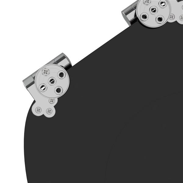 Grote foto vidaxl zachte sluit toiletbril zwart 44 x 38 cm mdf plaat doe het zelf en verbouw sanitair