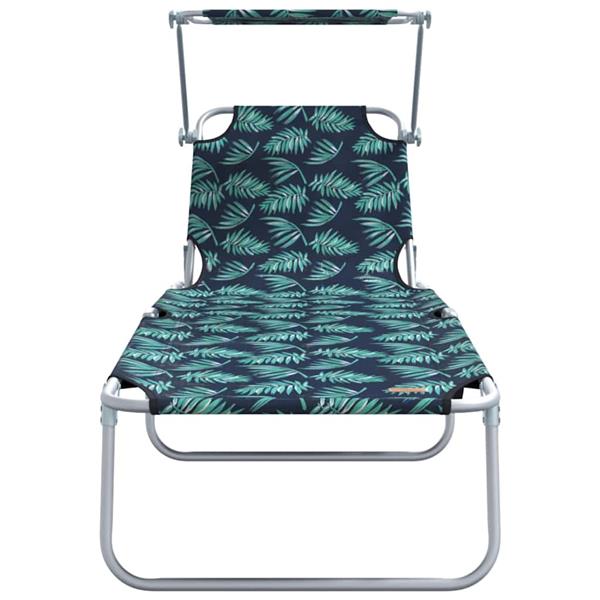 Grote foto vidaxl ligstoel 2 pcs groen 58 x 188 x 77cm polyester tuin en terras tuinmeubelen