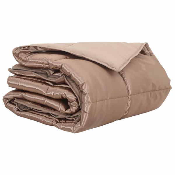 Grote foto vidaxl zomer dekbed goud 140 x 220 cm satijn en microfiber huis en inrichting bedden