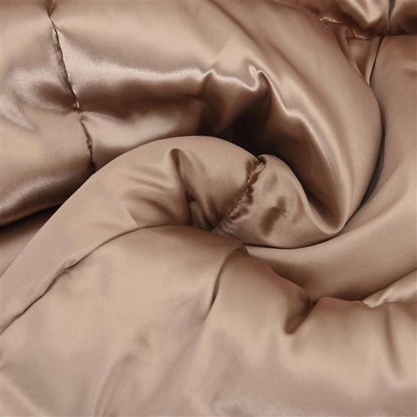 Grote foto vidaxl zomer dekbed goud 135 x 220 cm satijn en microfiber huis en inrichting bedden