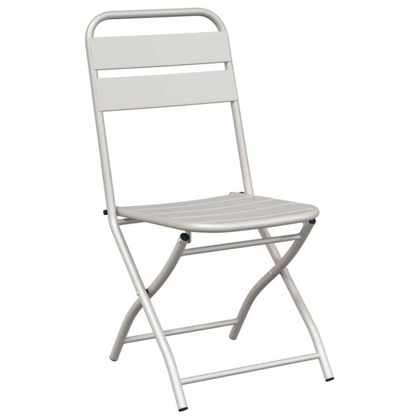 Grote foto vidaxl tuin opvouwbare stoel 2 pcs beige 42 x 52 x 82 cm tuin en terras tuinmeubelen