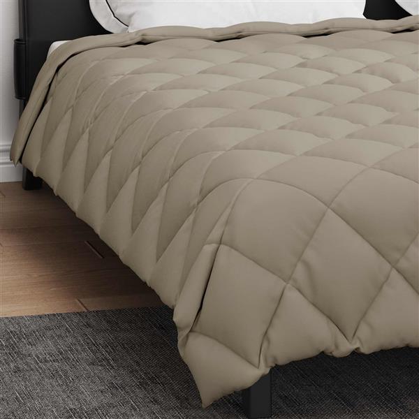 Grote foto vidaxl winter dekbed lichtgrijs 200 x 200 cm microfiber huis en inrichting bedden