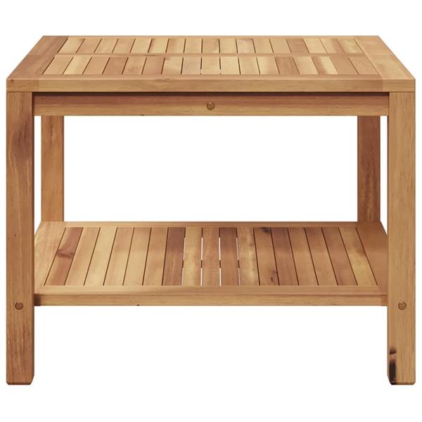 Grote foto vidaxl salontafel met opslag bruin 60 x 60 x 45 cm massief teakhout tuin en terras tuinmeubelen