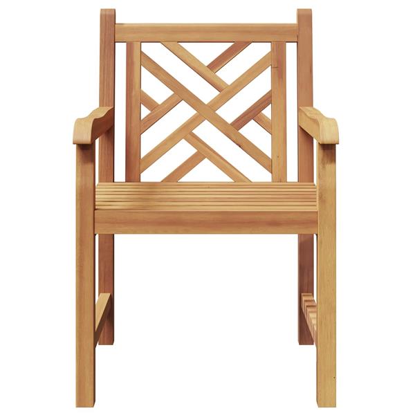 Grote foto vidaxl stoel 2 pcs bruin 60 x 58 x 90 cm massief teakhout tuin en terras tuinmeubelen