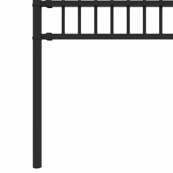 Grote foto vidaxl spike ring hek zwart 200 x 130 cm gepoedercoat staal tuin en terras hekken en schuttingen