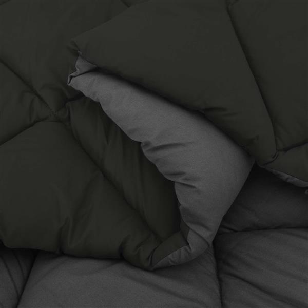 Grote foto vidaxl vol jaar dekbed zwart en anthraciet 200 x 200 cm microfiber huis en inrichting bedden