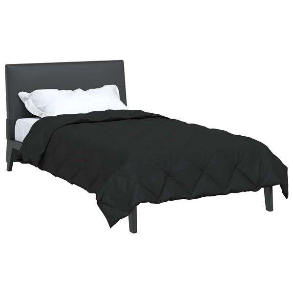 Grote foto vidaxl vol jaar dekbed zwart 155 x 220 cm microfiber huis en inrichting bedden