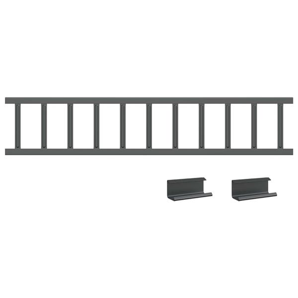 Grote foto vidaxl dak sneeuwbeugel antraciet 300 x 2 5 x 20 cm staal tuin en terras hekken en schuttingen