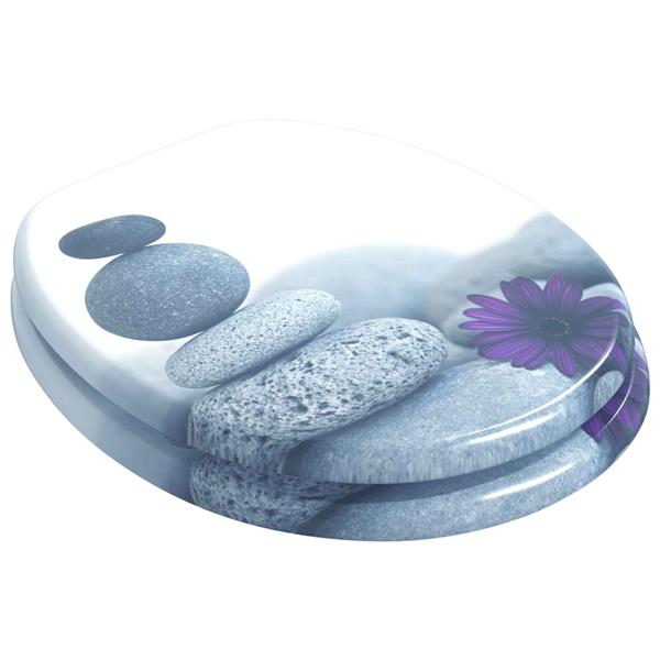 Grote foto vidaxl zachte sluit toiletbril grijs 44 x 38 cm mdf plaat doe het zelf en verbouw sanitair