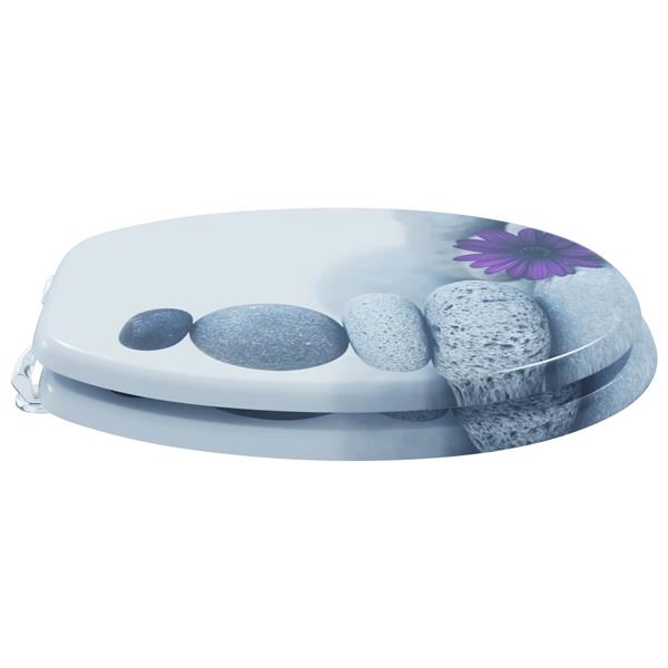 Grote foto vidaxl zachte sluit toiletbril grijs 44 x 38 cm mdf plaat doe het zelf en verbouw sanitair