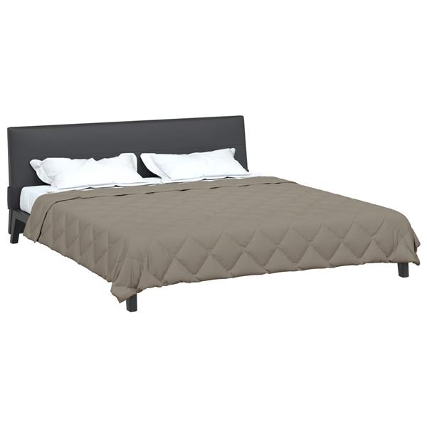 Grote foto vidaxl zomerdekbed lichtgrijs 240 x 260 cm microfiber huis en inrichting bedden