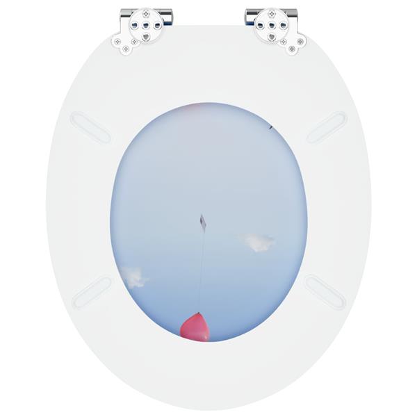 Grote foto vidaxl zachte sluit toiletbril blauw 44 x 38 cm mdf plaat doe het zelf en verbouw sanitair