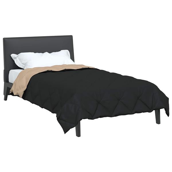 Grote foto vidaxl zomerdekbed zwart en taupe 200 x 135 cm microfiber huis en inrichting bedden
