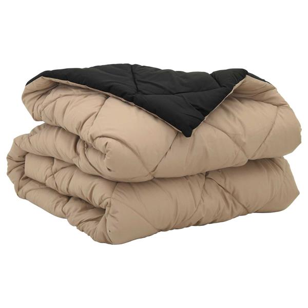 Grote foto vidaxl zomerdekbed zwart en taupe 200 x 135 cm microfiber huis en inrichting bedden