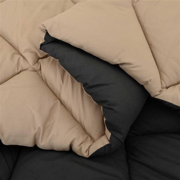 Grote foto vidaxl zomerdekbed zwart en taupe 200 x 135 cm microfiber huis en inrichting bedden