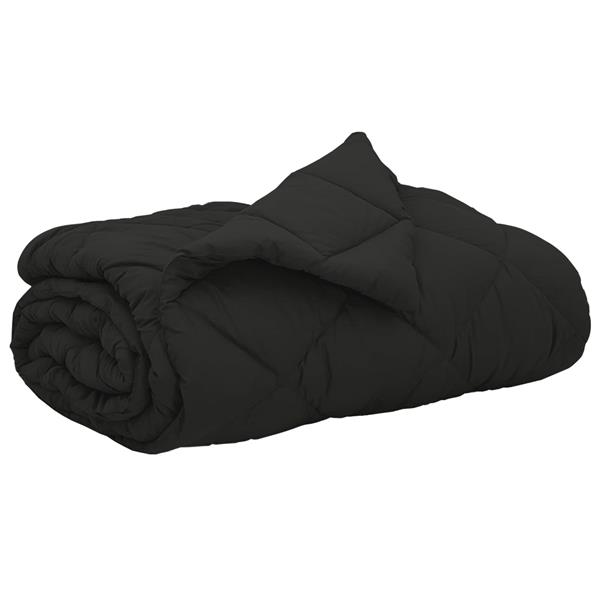 Grote foto vidaxl zomerdekbed zwart 220 x 240 cm microfiber huis en inrichting bedden