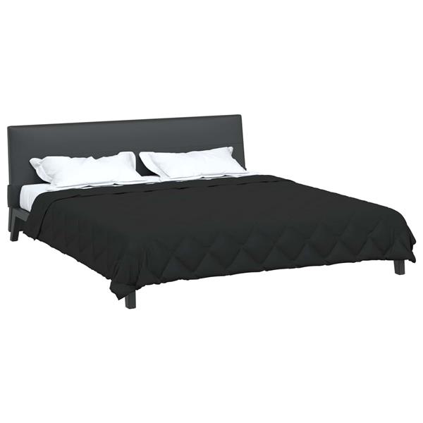 Grote foto vidaxl zomerdekbed zwart 220 x 240 cm microfiber huis en inrichting bedden