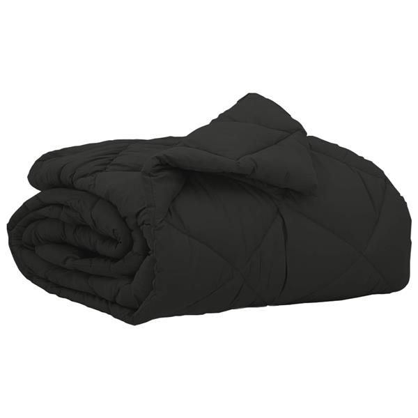 Grote foto vidaxl zomerdekbed zwart 220 x 140 cm microfiber huis en inrichting bedden