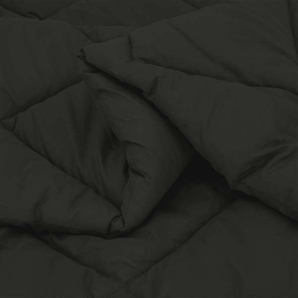 Grote foto vidaxl zomerdekbed zwart 200 x 140 cm microfiber huis en inrichting bedden