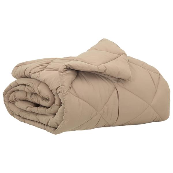 Grote foto vidaxl zomerdekbed taupe 220 x 140 cm microfiber huis en inrichting bedden