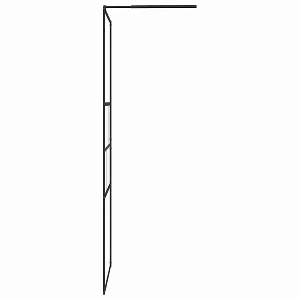 Grote foto vidaxl inloop douche wand zwart 80 x 195 x 0.5 cm glas en aluminium huis en inrichting complete badkamers