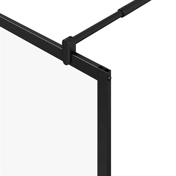 Grote foto vidaxl inloop douche wand zwart 80 x 195 x 0.5 cm glas en aluminium huis en inrichting complete badkamers