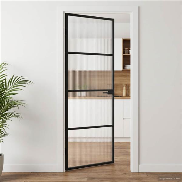 Grote foto vidaxl huisdeur 76 x 201 5 x 3 5 cm aluminium en gehard glas doe het zelf en verbouw deuren en horren