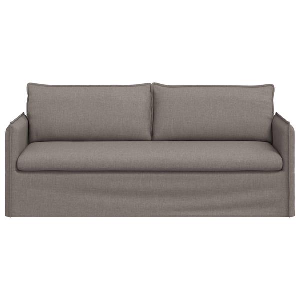 Grote foto vidaxl bank taupe 196 x 82 x 85 cm stof huis en inrichting bankstellen