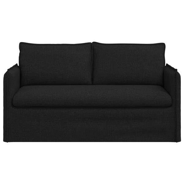 Grote foto vidaxl bank zwart 156 x 82 x 85 cm stof huis en inrichting bankstellen