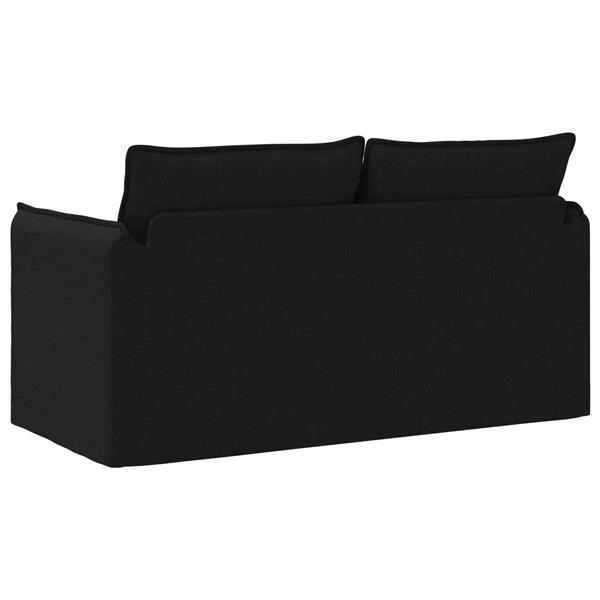 Grote foto vidaxl bank zwart 156 x 82 x 85 cm stof huis en inrichting bankstellen