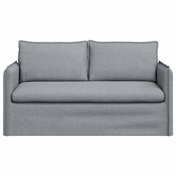 Grote foto vidaxl bank lichtgrijs 156 x 82 x 85 cm stof huis en inrichting bankstellen