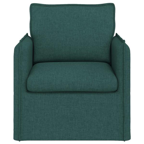 Grote foto vidaxl bank donkergroen 195 x 82 x 85 cm stof huis en inrichting bankstellen