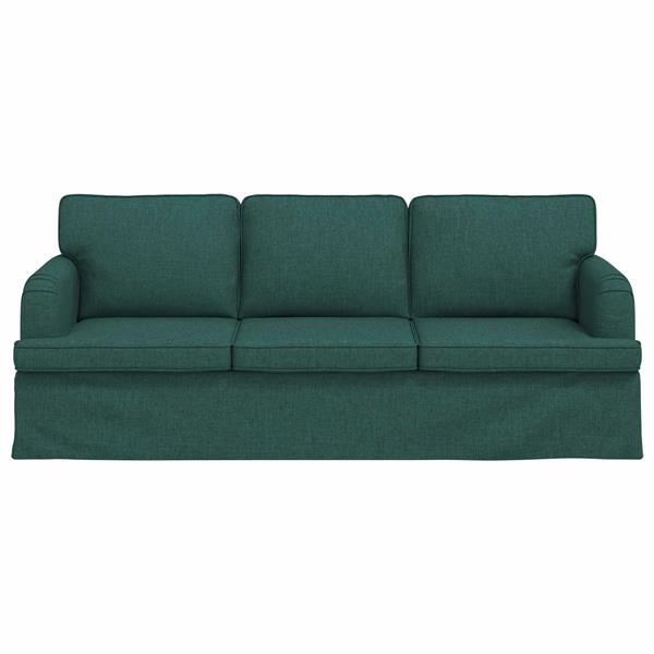 Grote foto vidaxl bank donkergroen 201 x 80 x 85 cm stof huis en inrichting bankstellen