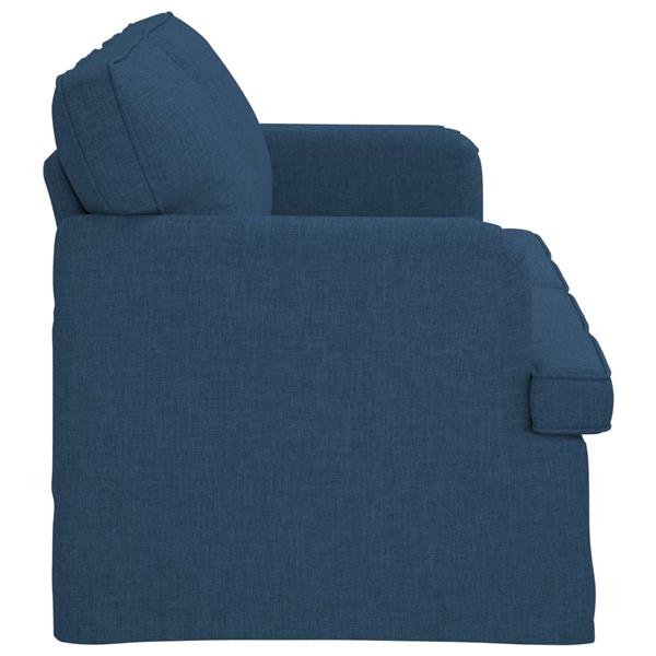 Grote foto vidaxl bank blauw 142 x 80 x 85 cm stof huis en inrichting bankstellen