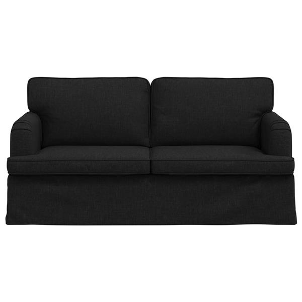 Grote foto vidaxl bank zwart 142 x 80 x 85 cm stof huis en inrichting bankstellen