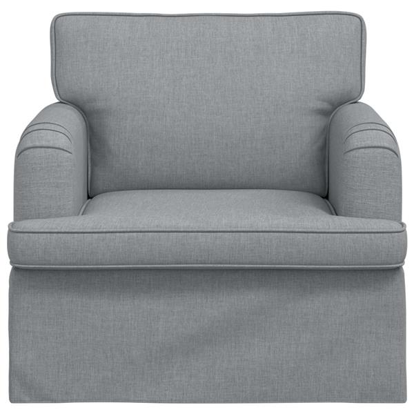 Grote foto vidaxl bank lichtgrijs 84 x 80 x 85 cm stof huis en inrichting bankstellen