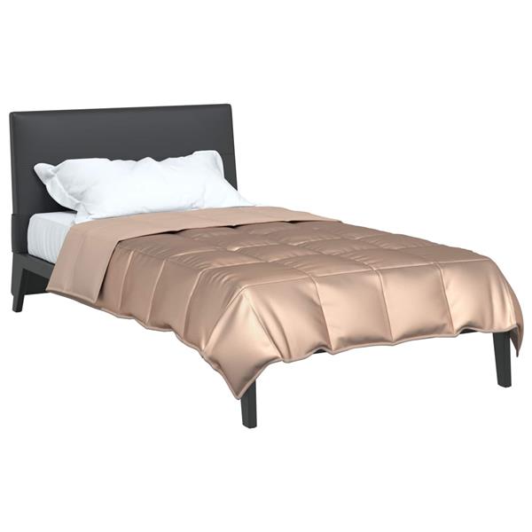 Grote foto vidaxl zomer dekbed goud 155 x 220 cm satijn en microfiber huis en inrichting bedden