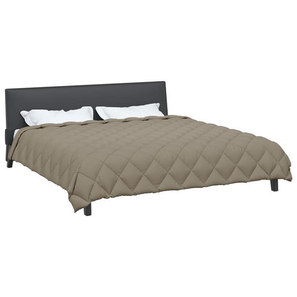 Grote foto vidaxl winter dekbed lichtgrijs 220 x 260 cm microfiber huis en inrichting bedden