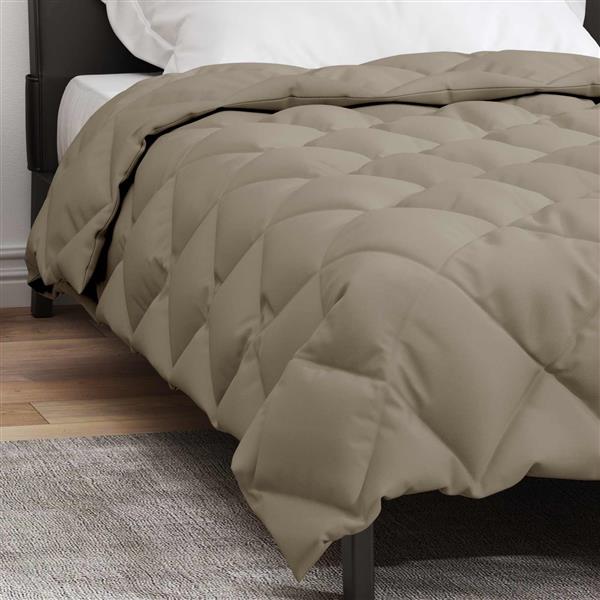 Grote foto vidaxl winter dekbed lichtgrijs 155 x 220 cm microfiber huis en inrichting bedden