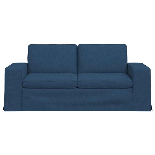 Grote foto vidaxl bank blauw 182 x 80 x 82 cm stof huis en inrichting bankstellen