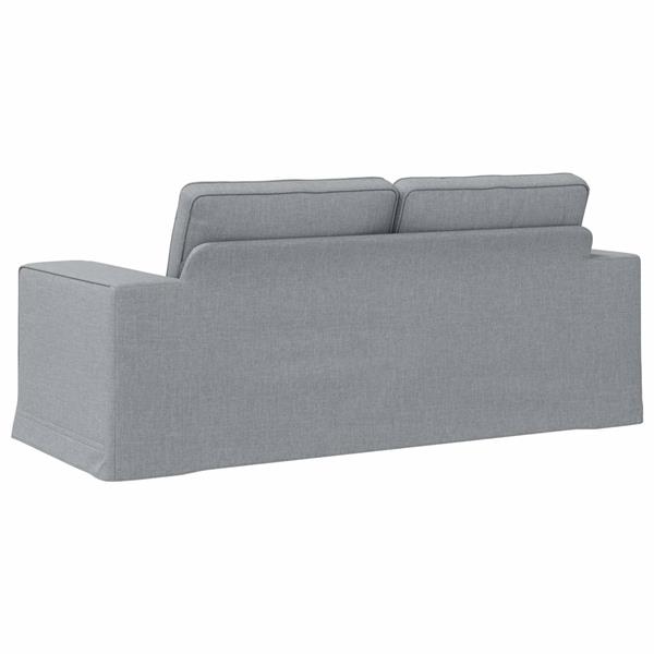 Grote foto vidaxl bank lichtgrijs 182 x 80 x 82 cm stof huis en inrichting bankstellen